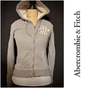 Abercrombie & Fitch Faux Fur Zip Up Hoodie